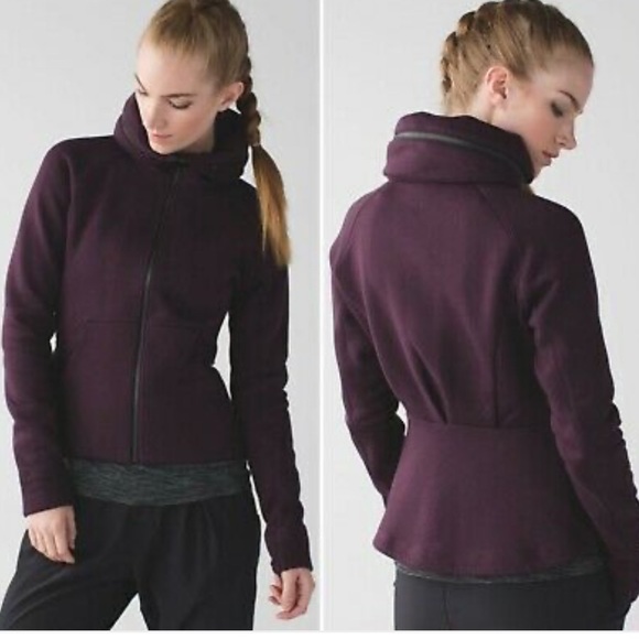 lululemon athletica Jackets & Blazers - Lululemon &Go Destination Hoodie in Black Cherry
